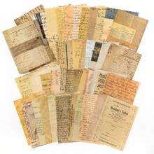 100pcs/Pack Vintage Handwritten English Modern Floral Poster Material Paper, Scrapbooking Supplies, School Supplies, Retro Magic Notebook, Galaxy, Ditsy Flower, Stationery, DIY Background Paper, Stationery Supplies