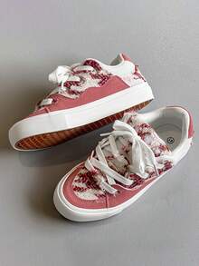 Dopamine Bread Sneakers, Unisex Casual Canvas Vulcanized Shoes, Versatile Sports Skateboard Shoes For Teenagers