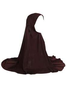 1 Khăn trùm đầu tiện lợi cho phụ nữ theo đạo Hồi, Khăn choàng đơn giản bằng vải lanh pha lê màu trơn, Khăn trùm đầu đa năng thời trang, Khăn trùm đầu Niqab chống nắng khi cầu nguyện ngoài trời thoáng khí - khăn xếp - Xem 12