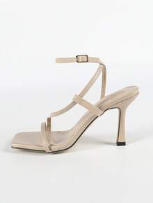 Giày cao gót mùa hè cho nữ, Giày mùa hè màu mơ thanh lịch cho quý cô, Giày cao gót mũi vuông màu mơ tinh khiết thời trang gợi cảm, Giày cao gót mỏng cho cô dâu cưới, Giày cao gót quai mảnh ôm vừa vặn cho nữ, Thích hợp cho hẹn hò, tiệc tùng, buổi tối, trang phục ngoài trời, Giày cao gót rượu vang màu trơn cho ngày lễ, Dép cao gót mùa hè mới thời trang tối giản, Giày cao gót trang trọng màu mơ đa năng mới, Giày cao gót nữ cao cấp, Giày cao gót quai mắt cá chân - Màu be - Xem 8