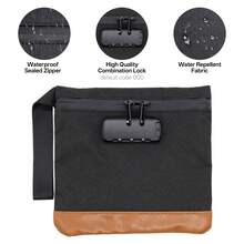 Conjunto de Fumar à Prova de Odor de Tamanho Pequeno, Inclui Trava com Senha, Camadas à Prova d'Água e Resistentes a Odores, Tamanho Compacto, Portátil, Combinação de Recipiente de Armazenamento, Tubo de Abertura, Bandeja e Pequena Bolsa Preta à Prova de Poeira, 3 Conjuntos para Escolher, Adequado para Casa, Festa de Aniversário, Presente de Natal