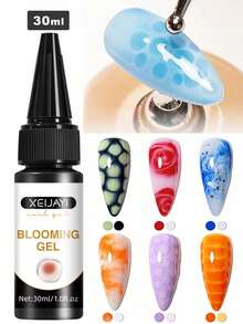 XEIJAYI 1瓶30毫升透明渐变凝胶指甲油 - UV/LED可卸，带扎染效果，打造大理石纹理，非常适合DIY春夏花卉水彩美甲，是理想的母亲节礼物 - 無色 - 查看 9