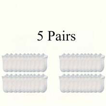 5 Pairs Of Black, White, And Gray Short Socks Suitable For All Seasons,For Both Men And Women, Suitable For Daily Casual Wear - trắng - Xem 10