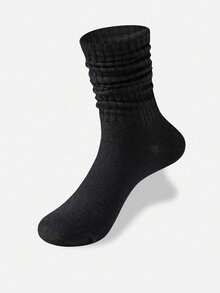 3 Packs/6 Packs Of Solid Color Couple Socks, Women's Mid Tube Socks, Short Tube Socks, Spring And Autumn Season Gifts(Without Sock Card) - Multicolor - View 3