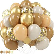 25/40/50pcs Champagne Gold Balloon Set, 10inch Latex Balloons For Birthday, Wedding, Graduation, Anniversary, New Year Party Decorations - Multicolor - View 5