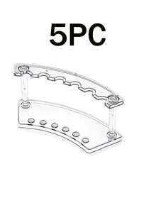 1/2/5 Pcs Plastic Pen Holder, 6 Slots Pen Display Stand, For Ballpoint Pens, Markers, Fountain Pens, Eyebrow Pencils, Makeup Brushes, Home, Office, And Store Storage Organizer, Transparent Craft Display Rack, Desktop Display, Portable Office And Home Storage Solution, Office Supplies And Accessories, Great Back To School Gift, Best Gift For Colleagues, Classmates, Teachers, Friends, And Relatives