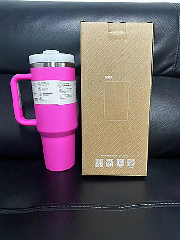 Compatible With Stanley Large Capacity Portable Double-Layer Vacuum Insulated Bottle, Suitable For Home, Office, Outdoor Camping, Hiking, Driving And Road Trips, Reusable Cup With Lid And Straw, Unisex, Great For Valentine's Day And Birthday Gifts