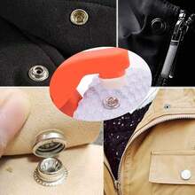 Metal Snaps Buttons With Fastener Pliers Tool Kit, New Snap Fasteners Kit With Pliers Five Claw Buckle Set, Press Studs Kit With Hand Pressure Pliers Tool For DIY Crafts, Clothes, Hats, Sewing ( 9.5mm) - Multicolor - View 2