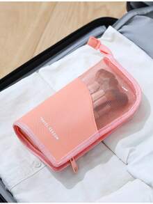 Travel Makeup Bag, 1Pc Large Capacity Lightweight Toiletry Handbag Bath Shower Bag Multifunctional Cosmetic Organizer Cute Handbag Wallet Pouch Case Portable Cosmetics Brush Storage Clutch With Zipper Closure For Lipstick, Brush, Skincare, Mobile Phone, Coin, Small Items, For Home, Travel, Vacation And School Use,Makeup Bag Makeup Pouch Skincare Bag Toiletry Bag Packing Cubes,Travel Essentials Storage Makeup Organizer Makeup Case Makeup Travel Toiletry Organizer Essentials Gifts Storage Zipper Accessories Nail - Hồng - Xem 8