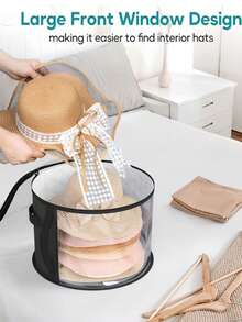 1 Piece Foldable Multi-Functional Scarf, Towel, Hat, Sock, Toy, Clothing Storage Bucket, Wardrobe Storage Wonder, Travel Portable Storage Bag, Accessory Storage BagFoldable Hat Storage Box With Reinforced Handle, Double Zipper Closet Organization And Storage Clothes Organizer Bedroom