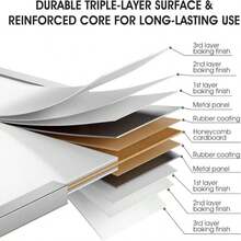 MaxGear Small White Board Dry Erase Board For Wall, Golden Aluminum Alloy Frame 16"X12" Hanging Whiteboard, Portable Double-Sided Magnetic Whiteboard For Students, Planning, Drawing, Memo - ColorD - 查看 2