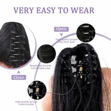 18 Inch Halloween Daily Outfit Hair Clips & Synthetic Fiber Ponytail Wig - Easy To Wear - Multicolor - View 7