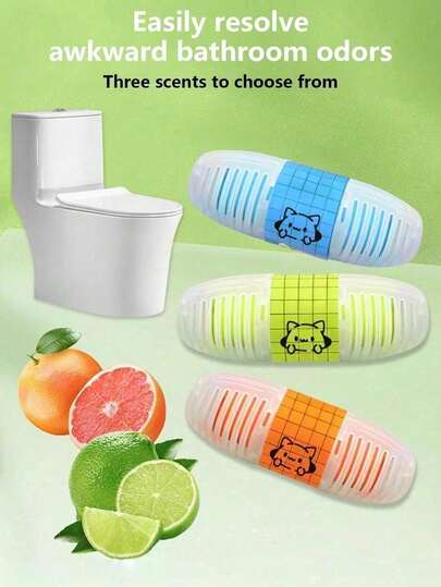 1/2/3pcs Toilet Cleaner Deodorizes And Removes Odors, Toilet Cleaning Fragrance, Solid Fragrance, Toilet Cleaning Ball Hanging Cleaning,Waterproof Toilet Seat Should Not Be Cold