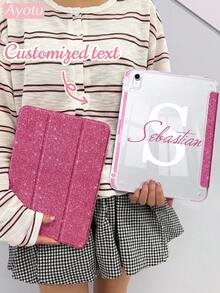 Ayotu 这款定制闪亮平板保护套兼容 iPad Mini 6/7、Air 9.7/10.2/10.5/10.9、Air 4/5、Pro 11 英寸 (M4) 2024 款及第十代 iPad Pro。高清亚克力后盖，具备磁吸/自动休眠/唤醒功能，内置支架和笔槽。时尚闪亮的奢华礼物，适合送给朋友、女友、家人和女儿。是圣诞节、生日、周年纪念日和开学季的完美之选。 - 單面列印 - 查看 9
