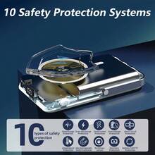 XBJ 10000mAh Mini Portable Mobile Power Bank With LED Display And Cable , Input USB-A/Type-C/Lightning/Qi ,Suitable For IOS Wireless MagSafe Charger And ANDROID Cable Charging, High-Capacity Portable Power Bank, Wireless MagSafe Charger, Wired Mini Portable Power Bank ,A Portable Mobile Power Bank With Stand And Digital , For IOS And Other Series Compatible With Most Electronic Products On The Market, Travel, Camping, Emergency Backup Outdoor, Christmas Gift\Easter Gift\Holiday Gift \Festival Gift - 彩色 - 查看 7