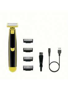 Unisex Electric Shaver, Portable Full Body Trimmer With USB Rechargeable T-Blade, Removes Facial Hair, Armpit Hair, Leg Hair, Chest Hair