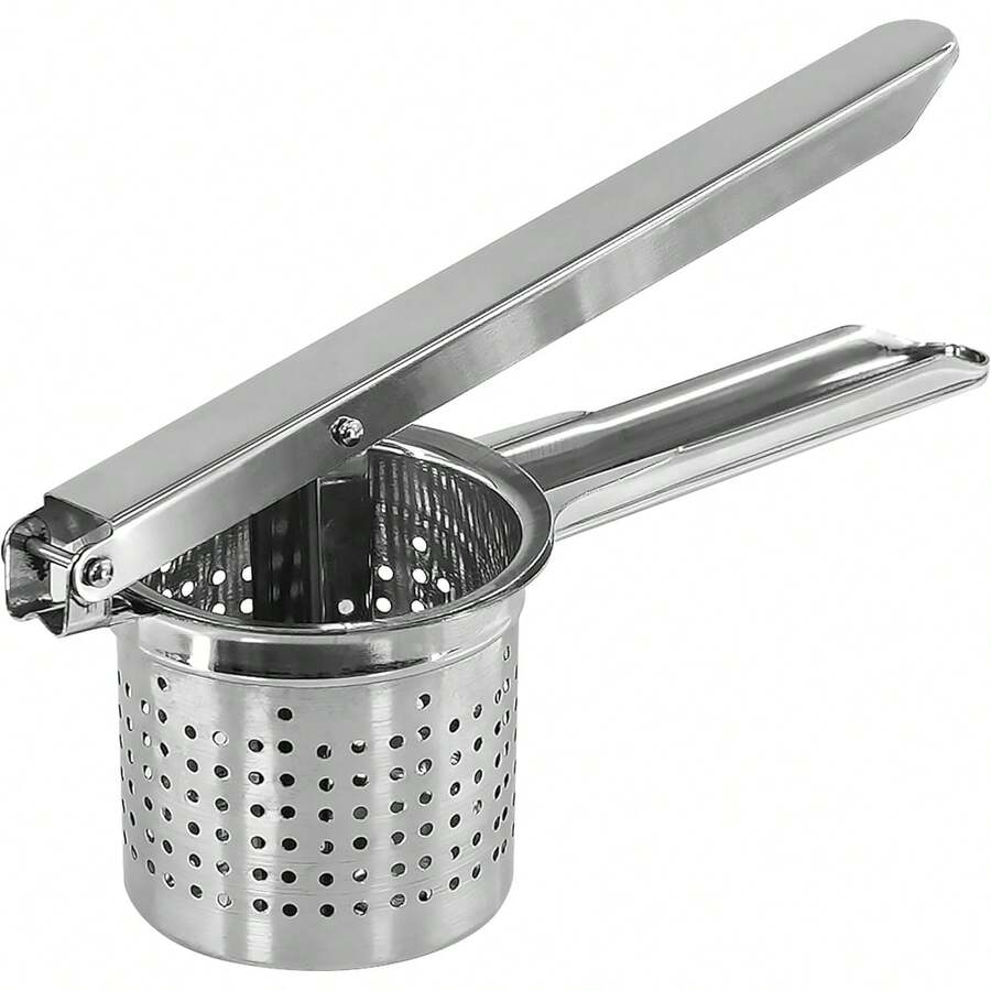 Stainless Steel Potato Ricer Masher – Fruit Press, Vegetable Crusher, Baby Food Masher & Puree Maker For Smooth Mash – Dishwasher  Kitchen Accessories, Easy Gadgets & Tools For Cooking - Default - View 1