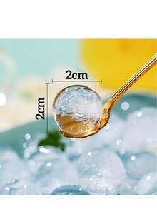 1 件 33 腔蓝色冰球制作模具带盖，冰箱冰块托盘，用于鸡尾酒饮料冷冻球 - 彩色 - 查看 4