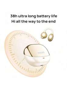 PHILIPS TAT3469 Cyber Aesthetic Ear Clip Headphones, 360° Panoramic Sound, 3D Arc Ring, Comfortable Fit, Long-Lasting Sport Design, Open Headphones For Fashion, Black - Black - View 4