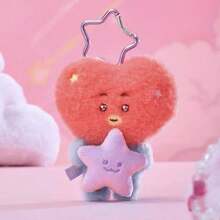 BT21 KPOP卡通旅行系列毛绒公仔钥匙扣包包挂件可爱女娃娃挂件礼物粉丝AMRY收藏玩偶生日礼物情侣礼物圣诞礼物 - 彩色 - 查看 3