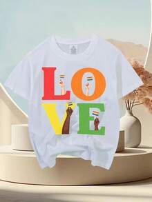 Unique Pride Month LGBTQ Love Flags Novelty Aesthetic Graphic Kid T-Shirt Cute Kid T Shirts Street Style Tops Tees For Kid - 白色 - 查看 7