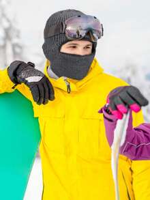 Winterbalaclava Skimaske, warm gestrickt aus Fleece, Vollgesichtsschutz für Herren und Damen, windundurchlässig für Outdoor-Sport und Radfahren