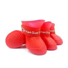 4pcs/Set S/M/L/XL/XXL Cat & Dog Outdoor Ankle Boots, Pet Waterproof Rain Shoes, Non-Slip Rubber Boots, Pet Accessories, Pet Waterproof Shoes, Soft Bottom Won't Fall Off Dog Paw Covers, Pet Warm Shoes For Autumn/Winter - Multicolor - View 27