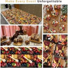 50 Pack Small Charcuterie Boxes With Lids - To Go Paper Charcuterie Box, Disposable Food Containers, 5Inch Dessert Boxes - Sandwich, Cookie, Sushi, Cake Slice, Strawberries Brown - Màu xanh lam - Xem 6