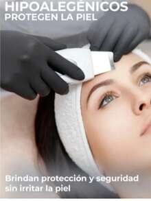 Guantes De Nitrilo Vinilo Negro Libre De Latex 100 Piezas - MEDIANO - Ver 3