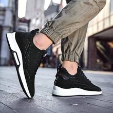 Men Elevator Sneakers Invisible Height Increasing 2.4 Inches Taller Elevator Sports Women Mesh Breathable Outdoor Casual Lace Up Fashion Shoes-2025 - 黑色 - 查看 4