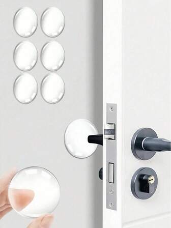 1pc/10pcs Quantity Selectable Transparent Door Bumper Protectors - Suitable For Doors, Cabinet Doors, Refrigerator Doors, Toilet Seats, Providing Impact Protection, Preventing Dents And Scratches, Ideal Choice To Reduce Noise And Protect Wall Near Doorway.