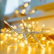 Battery Operated String Lights Indoor Outdoor Decorative Lights, Warm White Fairy String Lights,Ideal For Bedroom Living Room Tree Patio Classroom Party Holiday Wedding Christmas Decor - 暖白光 - 查看 2