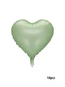 18-Inch Foil Heart Shape Balloons For Wedding, Birthday, Proposal Party Decoration, Back To School Valentine Day - Green - View 6