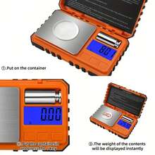 0.01g High Precision Electronic Scale 200g, Mini Jewelry Scale, Portable Pocket Scale, 2*AAA Batteries (Not Included)