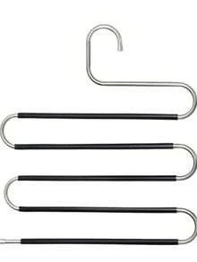 3 móc treo quần áo hình chữ S bằng thép không gỉ - Chống trượt, tiết kiệm không gian, có thể treo quần tây, quần jean và khăn quàng cổ, giải pháp sắp xếp tủ quần áo, vật dụng lưu trữ thiết yếu trong nhà. - Nhiều màu - Xem 18