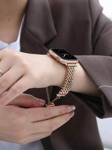 Curea de lux din oțel inoxidabil compatibilă cu Band 38mm 40mm 41mm 42mm 44mm 45mm 46mm 49mm, brățară de schimb metalică reglabilă pentru femei cu pandantiv în formă de inimă pentru I Watch Series 9/8/7/6/5/4/3/2/1/SE/Ultra