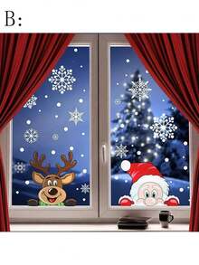 3 buc adezive pentru ferestre cu fulgi de zăpadă de Crăciun, adezive statice reutilizabile, pentru casă, decor de sărbători, petrecere de Crăciun, petrecere cu tematică de iarnă, uși de sticlă, dulapuri, ferestre, ușor de aplicat