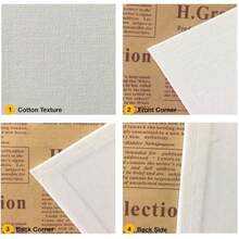 Lienzo Para Pintar Para Pintura Acrílica Y Arte Al Óleo 20 piezas 5x7 8x10 9x12 11x14 pulgadas 100% Algodón Sin Ácidos Lienzos Para Pintar Para Artistas Profesionales Pintores De Hobby Niños Y Principiantes bastidores para pintar niños - Blanco - Ver 4