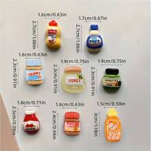 8 件装，冰箱贴，可爱卡通食物冰箱贴，可爱装饰磁铁，办公室磁铁，个性化冰箱贴，适用于厨房办公室白板储物柜和洗碗机，厨房装饰，家居装饰，礼物 - 彩色 - 查看 3