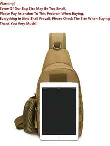 Outdoor Sports Nylon Men'S Chest Bag, Multi-Function Waist Bag, Large Capacity Messenger Bag, Lightweight Shoulder Bag, Multi-Pocket Travel Bag, Convenient Mobile Phone Storage Bag, For Students, Junior High School, High School, Campus, Travel Vacation, Business Trip, Daily Commuting, Shopping, Office, Dating, Outdoor, Fitness, Running, Cycling, Exercise, Hiking And Camping, Birthday Gifts, Holiday Gifts Camo Hiking Accessories Tactical Belt Bag Phone Bag, Thigh Bag, Easter, Running Belt, Camping - Black - View 6