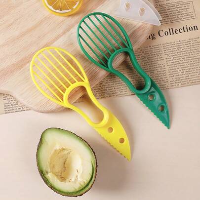 1pc 2-In-1 Avocado Slicer, A Household Kitchen Tool For Removing Pits And Separating Flesh From Avocados, A Convenient Kitchen Gadget, Suitable For Making Dessert Boxes And Lunch Bowls, With A Protective Case Included