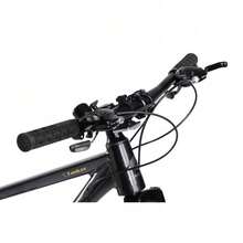 Bicicleta de montaña rígida de 29 pulgadas con recorrido de suspensión de 100 mm, cambios Tourney de 21 velocidades, cuadro de aluminio, frenos de disco mecánicos, bicicleta de trekking para adultos de 175 a 190 cm.