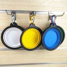 1pc Dog Bowl Pet Collapsible Bowls, Portable And Foldable Pet Travel Bowls Collapsable Dog Water Feeding Bowls Dish For Dogs Cats And Small Animals(Random Color)