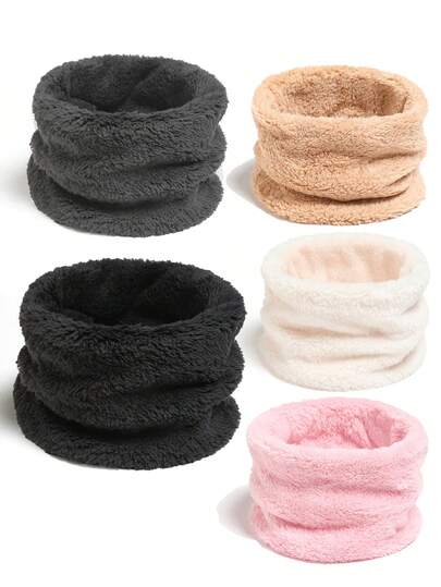 Scalda collo in pelle di pecora per ragazze, adatto per l'isolamento e la protezione del collo durante il ciclismo all'aperto e altre attività, per l'inverno e l'autunno.