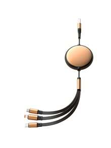 6 合 1 快速充电充电器线和可伸缩一拖三线，耐用 TPE 材料充电数据线兼容 Iphone16/15/14/13/12/11 Pro Max/XS MAX/XR/XS/X/8/7 Plus/Vivo/OPPO 并兼容三星兼容小米系列，通用高效充电线兼容 、Android、相机、MP3 通用适配器 - 彩色 - 查看 12