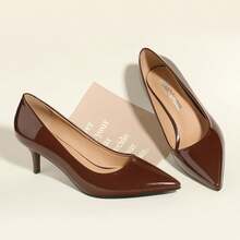 Women's Pumps Pointed Closed Toe Low Heels Dress Shoes For Work Business Office Wedding Casual 2.3 Inch-20256688 - 銀色水鑽 - 查看 3