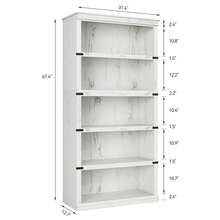 Bookcase - 67"*31" Antique White - View 3