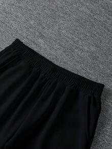 男士秋冬常规款运动衫和运动裤套装，个性化赛车印花和文字设计，时尚休闲装，带口袋运动裤，两件套 - 彩色 - 查看 7