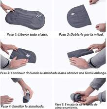 Azuldimen Almohadas inflables ultraligeras para Acampar: Almohada ergonómica comprimible para Soporte Lumbar y para el Cuello Mientras acampa, Hace mochileros, Caminatas (Azul) - Azul - Ver 5