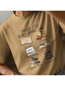 Literary Geek T-Shirt | Creative Fashion For Book And Reading Lovers - 米色 - 查看 1